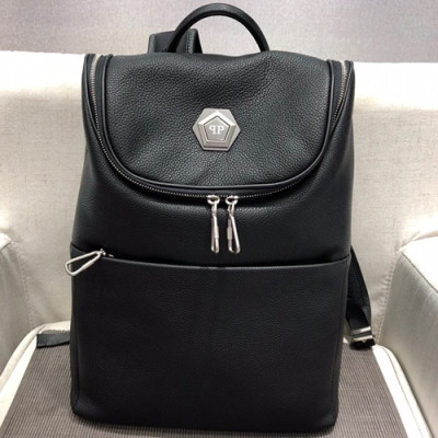 Philipp Plein 2018 Leather Back Pack,39cm - 필립플레인 2018 레더 남성용 백팩,PPB0004,39cm,블랙