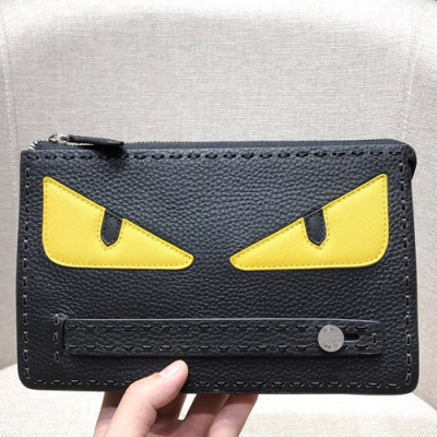 Fendi Leather Clutch Bag ,24CM - 펜디 레더 남여공용 클러치백 FENB0068,24CM,블랙