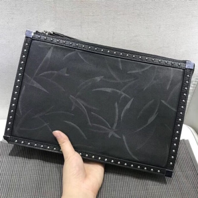 Valentino 2018 Leather Clutch Bag ,30CM - 발렌티노 2018 레더 남성용 클러치백,VTB0024,30CM,블랙