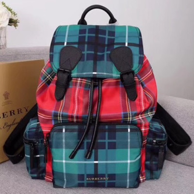 Burberry 2018 Leather & Nyllon Back Pack,42cm - 버버리 2018 레더&나일론 남여공용 백팩 ,BURB0081,42cm,블루+레드