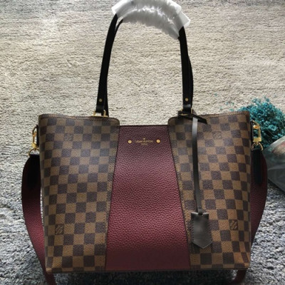 Louis Vuitton Tote Shoulder Bag,41cm - 루이비통 다미에 저지 토트 숄더백  N44041,LOUB0420 ,41cm,브라운+와인