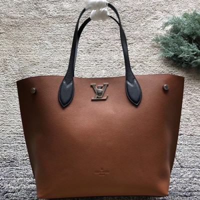 Louis Vuitton Lock Me Go Tote Shoulder Bag,45cm - 루이비통 락미 고 리드뱅 토트 숄더백 M52409,LOUB0438,45cm,브라운