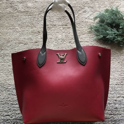 Louis Vuitton Lock Me Go Tote Shoulder Bag,45cm - 루이비통 락미 고 리드뱅 토트 숄더백 M52409,LOUB0440,45cm,와인