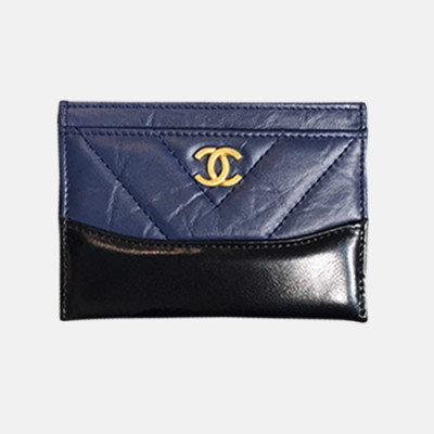 [1:1] Chanel 2018 Ladies Capuskin Card Purse - 샤넬 여성 신상 카푸스킨 카드지갑 Cnl0071x.11CM 네이비