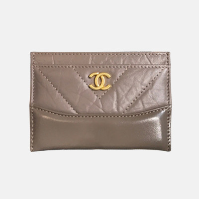 [1:1] Chanel 2018 Ladies Capuskin Card Purse - 샤넬 여성 신상 카푸스킨 카드지갑 Cnl0073x.11CM.카키금장