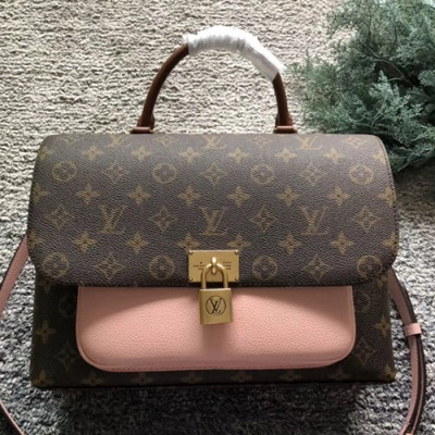 Louis Vuitton Marignan Monogram Messenger Tote Shoulder Bag,29cm - 루이비통 마리냥 모노그램 메신저 토트 숄더백 M44286,LOUB0481 ,29cm,브라운+핑크