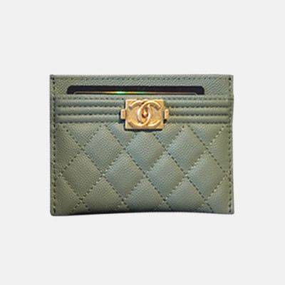 Chanel 2018 Ladies Boy Cavier Card Purse - 샤넬 여성 신상 캐비어 카드지갑 Cnl0087x.11CM 그린