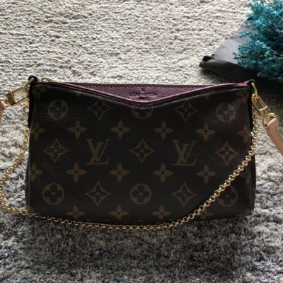 Louis Vuitton Pallas Clutch Shoulder Bag,23cm - 루이비통  팔라스 클러치 숄더백, M41638,LOUB0524 ,23cm,브라운+퍼플레드