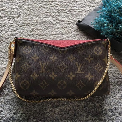 Louis Vuitton Pallas Clutch Shoulder Bag,23cm - 루이비통  팔라스 클러치 숄더백, M41638 ,LOUB0528,23cm,브라운+레드