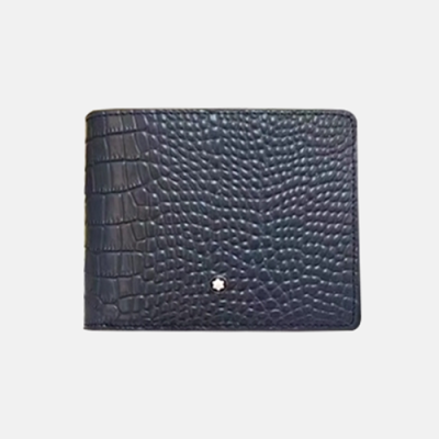 Montblanc 2018 Mens Logo Leather Bifold Purse - 몽블랑 남성 신상 로고 반지갑 Mont0010x.2컬러(블랙/블루)