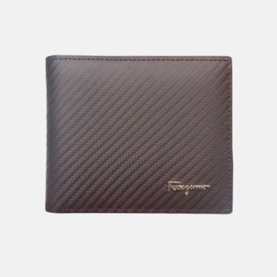 Ferragamo 2018 Mens Logo Leather Bifold Wallet/Card Holder - 페라가모 남성 신상 로고 레더 반지갑/카드 홀더 Fer0069x.브라운