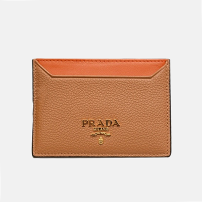 Prada 2019 Saffiano Steel Logo Card Holder 1MC208 - 프라다 신상 사피아노 스틸 로고 카드 지갑 Pra0399x.11CM.오렌지