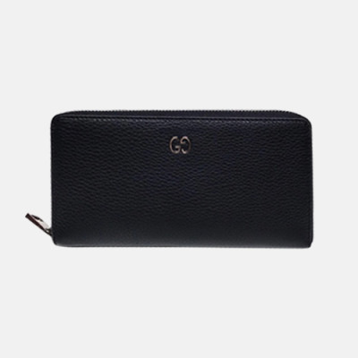 Gucci 2019 Mens Leather Zip Around Long Wallet 473928 - 구찌 남성 신상 레더 지퍼돌이 장지갑 Guc0549x.19CM.블랙