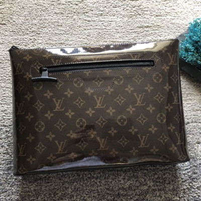 Louis Vuitton 2018 Pochette Cosmos Monogram Glaze Clutch Bag,36cm - 루이비통 2018 포쉐트 코스모스 모노그램 글레이즈 남여공용 클러치백 M63271 ,LOUB0749,36cm,브라운