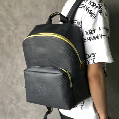 [커스텀급]Louis Vuitton Leather Back Pack,40cm - 루이비통 레더 남성용 백팩, LOUB0802,40cm,블랙