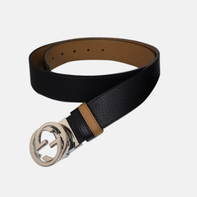 Gucci 2019 Reversible Leather Belt With Double G Buckle  -구찌 남성 리버시블 더블 G벨트 Guc0578x.(3.7CM)블랙은장