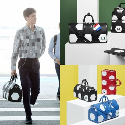 Louis Vuitton World Cup Keepall Bag,50cm - 루이비통 월드컵 키폴 남성용 여행가방,M52187,LOUB0819 ,50 cm,블랙 - 세훈