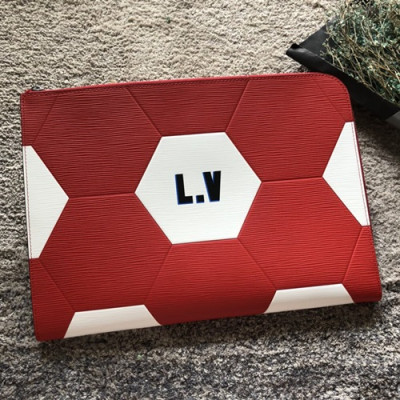 Louis Vuitton Pochette Jour World Cup Clutch Bag,35.5cm - 루이비통 포쉐트 주르 월드컵 남여공용 클러치백 M63295,LOUB0828,35.5cm,레드