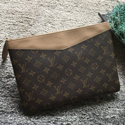 Louis Vuitton Daily Pouch MonogramClutch Bag,29.5cm- 루이비통 데일리 파우치 모노그램 클러치백,M62048,LOUB0853,29.5cm,브라운+베이지