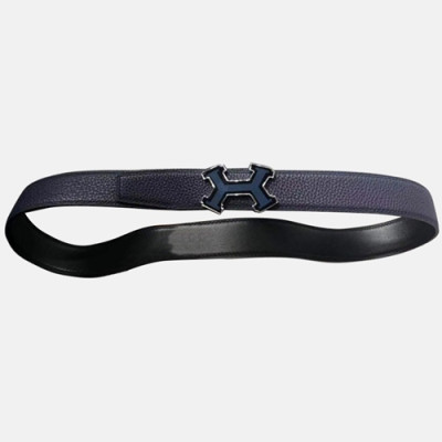 Hermes 2018 MM/WM Both-sides Epsom Leather Belt - 에르메스 남여 양면 엡솜 가죽 벨트 Her0063x(3.2CM)네이비