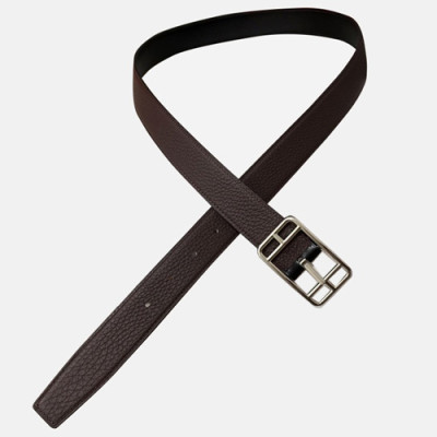 Hermes 2019 Mens Classic Both-sides Leather Belt - 에르메스 남성 클래식 레더 양면 벨트 Her0071x.Size(3.2CM).딥브라운은장