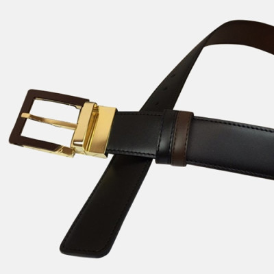 Eremengido Zena 2019 Mens Both-sides Leather Belt - 제냐 2019 남성 이태리 양면 레더 벨트 Zeg0048x.Size(3.5cm).블랙금장