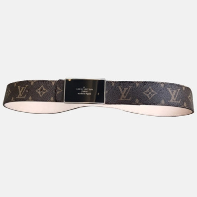 Louis vuitton 2019 Mens Monogram Logo Leather Belt M0132 - 루이비통 남성 모노그램 로고 레더 벨트 Lou0704x.Size(4.0cm).2컬러(브라운은장/브라운금장)