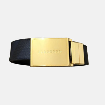 Burberry 2018 Signature Box Logo Mens Leather Belt - 버버리 남성 시그니처 박스 로고 레더 벨트 Bur0384x.Size(3.5cm).블랙금장