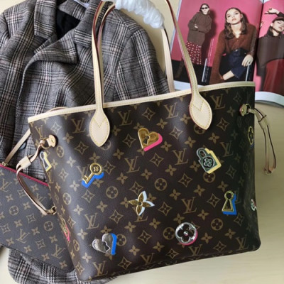 Louis Vuitton 2019 Never Full Monogram Tote Shoulder Shopper Bag,32cm - 루이비통 2019 네버풀 모노그램 토트 숄더 쇼퍼백 M44364,LOUB0924 ,32cm,브라운