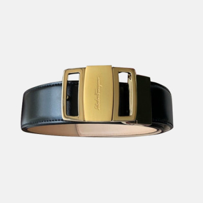 Ferragamo 2019 Mens Gancio Business Leather Belt - 페라가모 남성 비지니스 레더 벨트 Fer0089x.Size(3.5CM).블랙금장