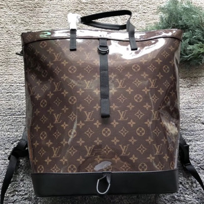 Louis Viutton Monogram Titanium Zip Tote Back Pack ,41cm - 루이비통 모노그램 티타늄 남성용 지퍼 토트 백팩 ,M43887,LOUB0947,41cm,브라운