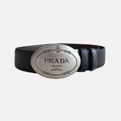 Prada 2019 Mens Saffiano Business Leather Belt - 프라다 남성 신상 사피아노 비지니스 레더 벨트 Pra0430x.Size(3.5cm).블랙