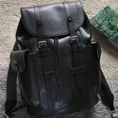 Louis Vuitton 2018 Epi Christopher Back Pack,47cm - 루이비통 2018 남성용 에삐 크리스토퍼 백팩,M41379 ,LOUB0995,47cm,블랙