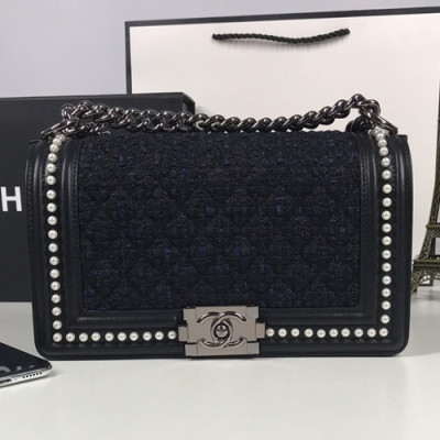 Chanel 2018 Leboy Leather Chain Shoulder Bag ,25CM - 샤넬 2018 르보이 레더 체인 숄더백 67086 - CHAB0565,25CM,블랙