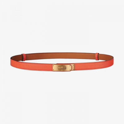 [매장판]Hermes 2019 Ladies Kelly Leather Constance Belt - 에르메스 여성 캘리 가죽 콘스탄스 벨트 Her0084x.Size(1.7cm).오렌지금장