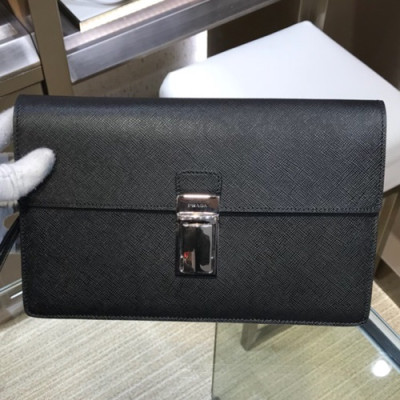 Prada Saffiano Mens Clutch Bag ,25CM - 프라다 사피아노 남성용 클러치백 2VF092-3,25CM,블랙