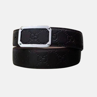 Gucci 2019 Mens Business Classic Buckle Leather Belt - 구찌 신상 남성 비지니스 클래식 버클 레더 벨트 Guc0642x.Size(3.5cm).블랙은장