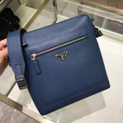 Prada 2019 Saffiano Messenger Shoulder Bag,25CM - 프라다 2019 사피아노 남성용 메신저 숄더백,2VH062-2,25cm,블루