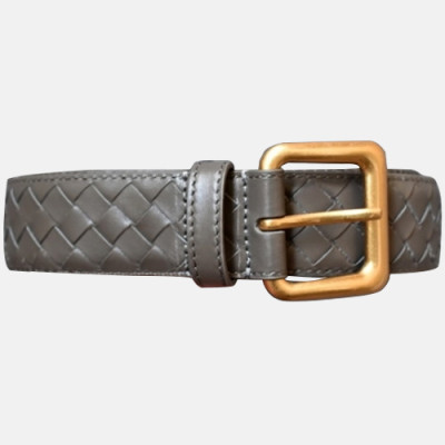 Bottega Veneta 2019 Intrecciato Continental Mens Belt - 보테가베네타 인트레치아토 남성 벨트 Bot0035x.Size(3.5cm).카키금장