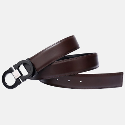 Salvatore Ferragamo 2019 Mens Gancini Leather Belt - 살바토레 페라가모 남성 간치니 레더 벨트 Fer0116x.Size(3.5CM).브라운검장