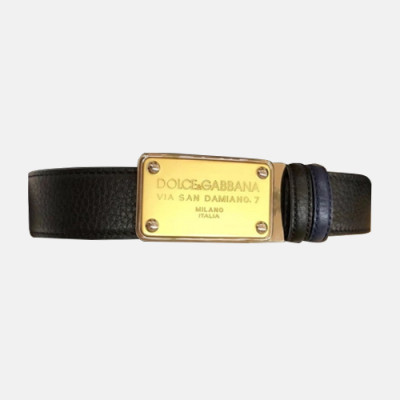 Dolce&Gabbana 2019 Mens Classic Box Buckle Leather Belt - 돌체앤가바나 클랙식 박스 버클 레더 벨트 Dol0144x.Size(3.5CM).골드