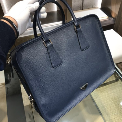 Prada Saffiano Mens Business Bag ,37.5CM - 프라다 사피아노 남성용 서류가방 VS0364-1,37.5CM,네이비