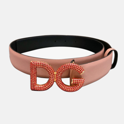 Dolce&Gabbana 2019 Ladies Santi Logo Buckle Leather Belt - 돌체앤가바나 여성 샌티 로고 버클 레더 벨트 Dol0146x.Size(3.0cm).핑크