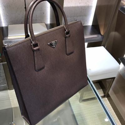 Prada Saffiano Mens Business Bag ,34CM - 프라다 사피아노 남성용 서류가방 2VG079-2,34CM,브라운