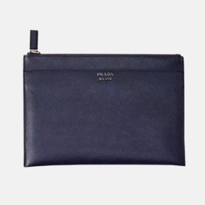 Prada Saffiano Mens Clutch Bag ,29CM - 프라다 사피아노 남성용 클러치백 S005-3,29CM,네이비