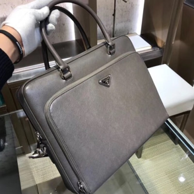 Prada Saffiano Mens Business Bag,36CM - 프라다 사피아노 남성용 서류가방 2VE369-2 ,36CM,그레이