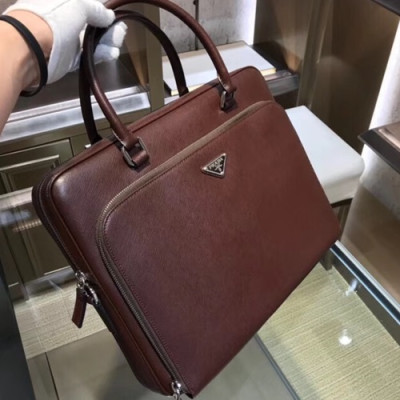 Prada Saffiano Mens Business Bag,36CM - 프라다 사피아노 남성용 서류가방 2VE369-5 ,36CM,와인