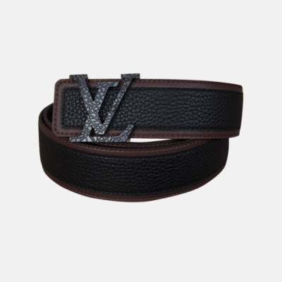 Louis vuitton 2019 Mens Initial Logo Leather Belt M0030 - 루이비통 남성 이니셜 로고 레더 벨트 Lou0736x.Size(4.0cm).블랙