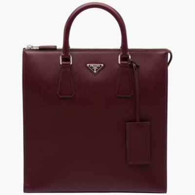 Prada Saffiano Mens Business Bag ,34CM - 프라다 사피아노 남성용 서류가방 2VG079-3,34CM,와인