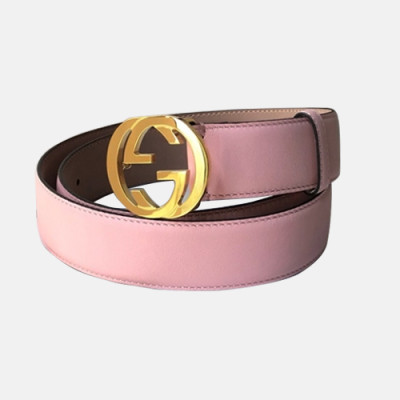 Gucci 2019 Ladies GG Buckle Business Leather Belt - 구찌 신상 여성 GG 버클 비지니스 레더 벨트 Guc0693x.Size(3.7cm).핑크금장